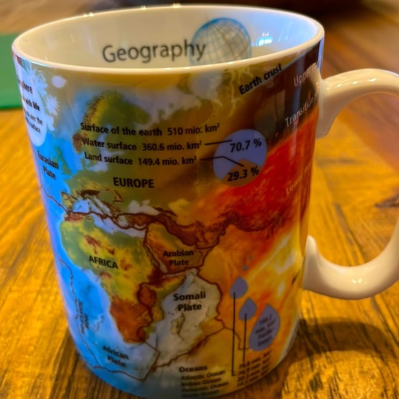 Geography mug from Konitz super educational while you drink coffee - Picture 1 of 6